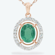 Emera Halo Pendant Set