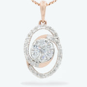 Nova Circle Diamond Pendant Set