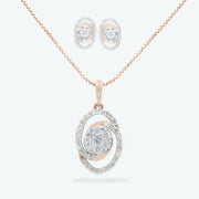 Nova Circle Diamond Pendant Set