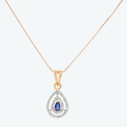Royal Sapphire Drop Pendant