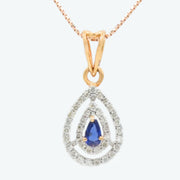 Royal Sapphire Drop Pendant