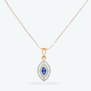 Blue Ember Diamond Pendant