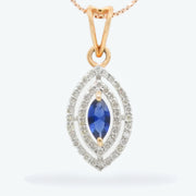 Blue Ember Diamond Pendant