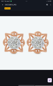 Diamond Flower Studs - Lab Grown