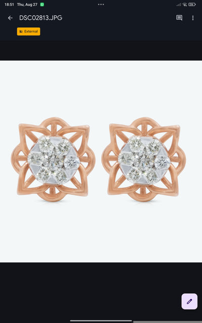 Diamond Flower Studs - Lab Grown