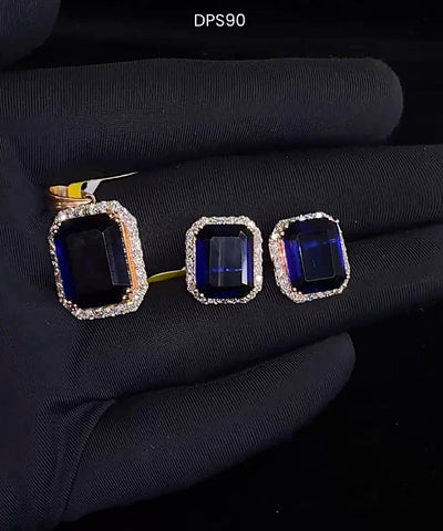 Blue Regent Diamond Pendant Set