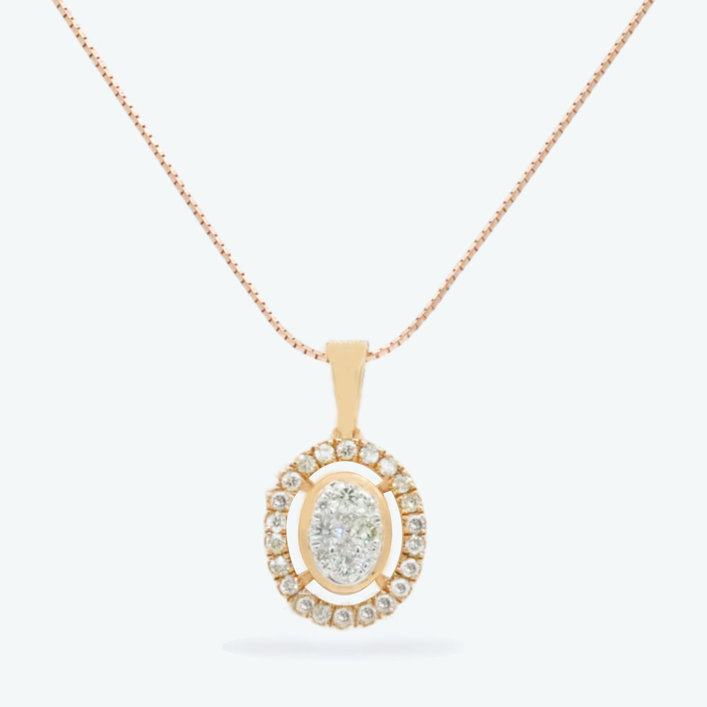 Oval Aura Diamond Pendant