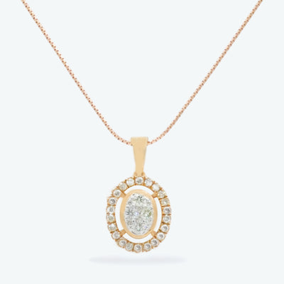 Oval Aura Diamond Pendant