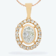 Oval Aura Diamond Pendant
