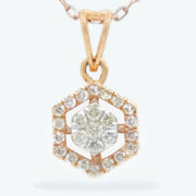 Hexa Halo Diamond Pendant
