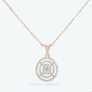 Orbit Halo Diamond Pendant
