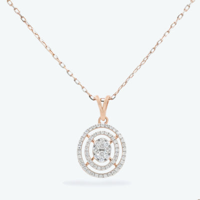 Orbit Halo Diamond Pendant