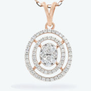Orbit Halo Diamond Pendant
