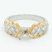 Cascade Diamond Halo Ring