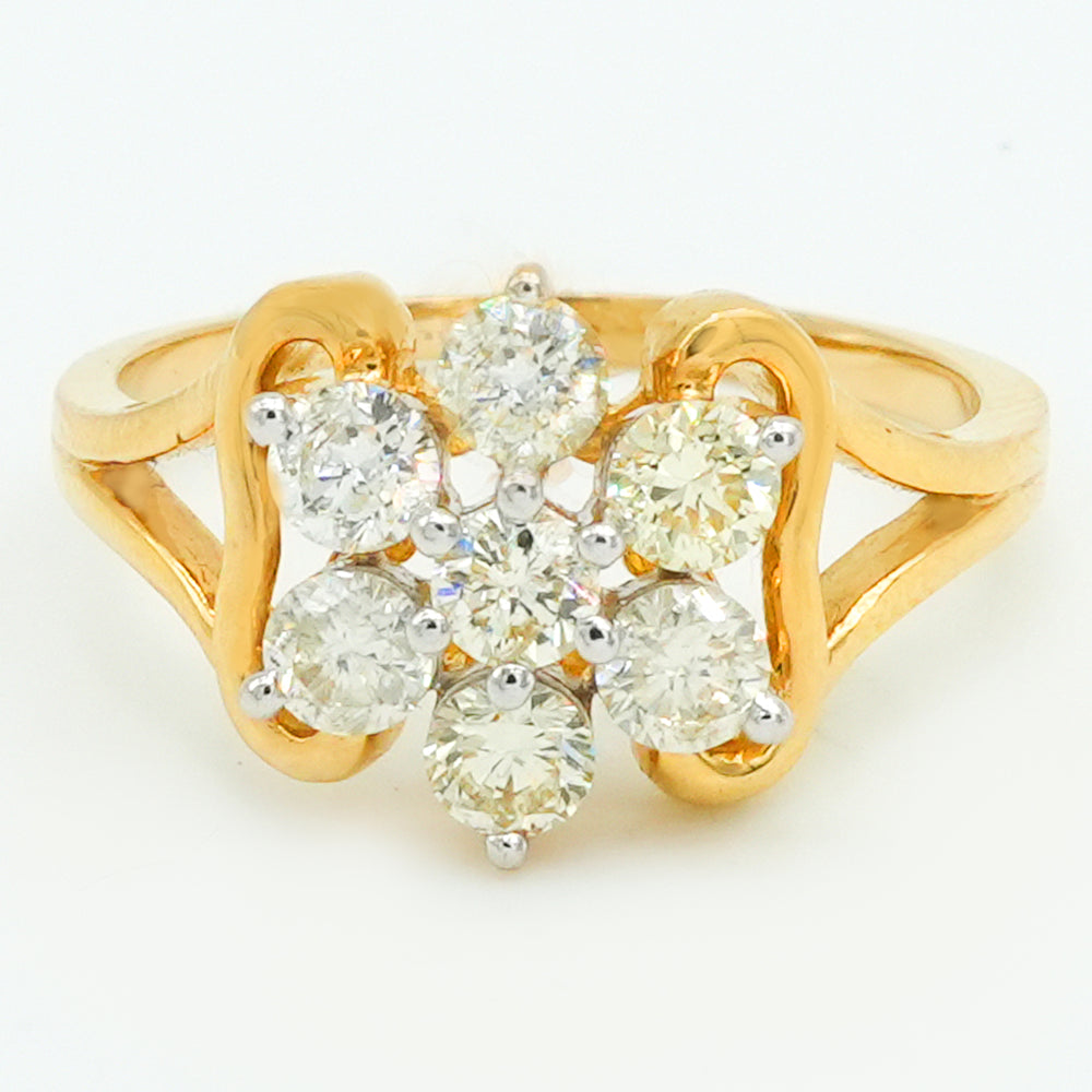 Golden Bloom Diamond Ring