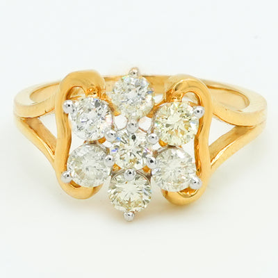 Golden Bloom Diamond Ring