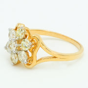 Golden Bloom Diamond Ring