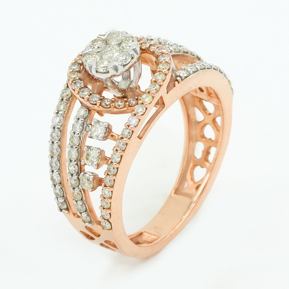Crown Orbit Diamond Ring