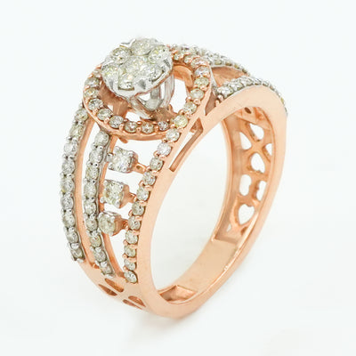 Crown Orbit Diamond Ring