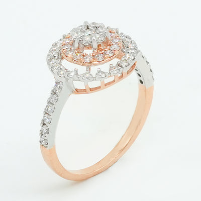 Twirl Halo Diamond Ring