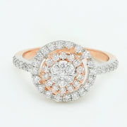 Twirl Halo Diamond Ring