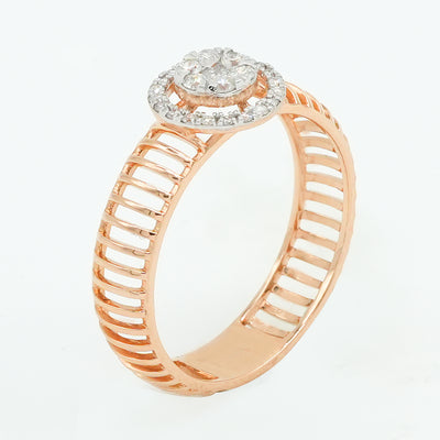 Aurora Halo Diamond Ring