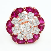 Crimson Bloom Ring