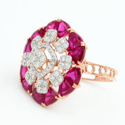 Crimson Bloom Ring