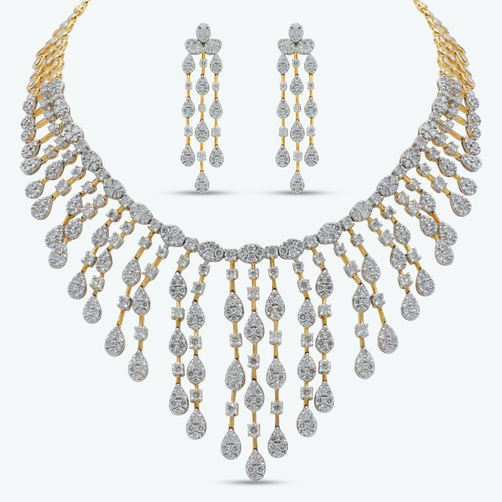 Aurelia Diamond Teardrop Necklace Set