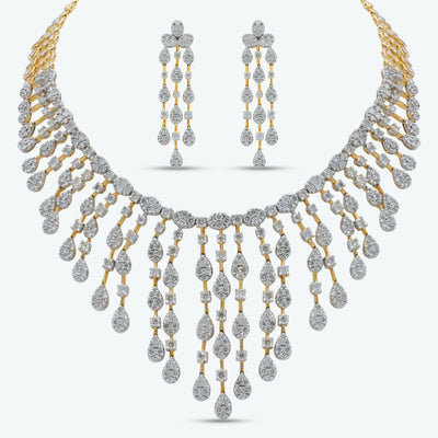 Aurelia Diamond Teardrop Necklace Set