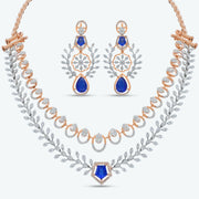 Sapphire Bloom Diamond Necklace Set