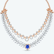 Sapphire Bloom Diamond Necklace Set
