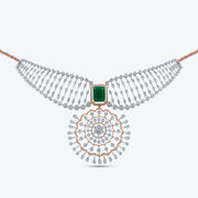 Emerald Petals Diamond Necklace Set