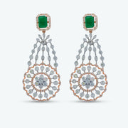 Emerald Petals Diamond Necklace Set