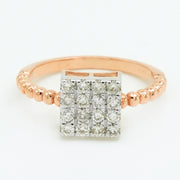 Cube Diamond Ring