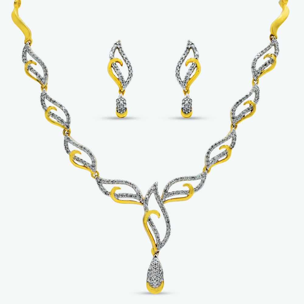Flora Twist Diamond Necklace Set