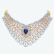 Royal Sapphire Diamond Necklace Set