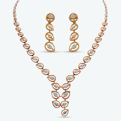 Leafline Diamond Necklace Set