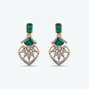 Emerald Heart Diamond Necklace Set