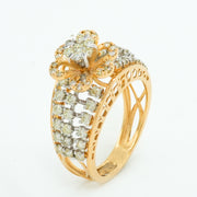 Rose Halo Diamond Ring