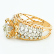 Rose Halo Diamond Ring