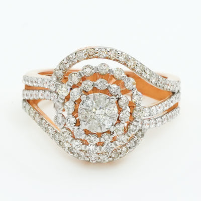 Swirl Diamond Ring