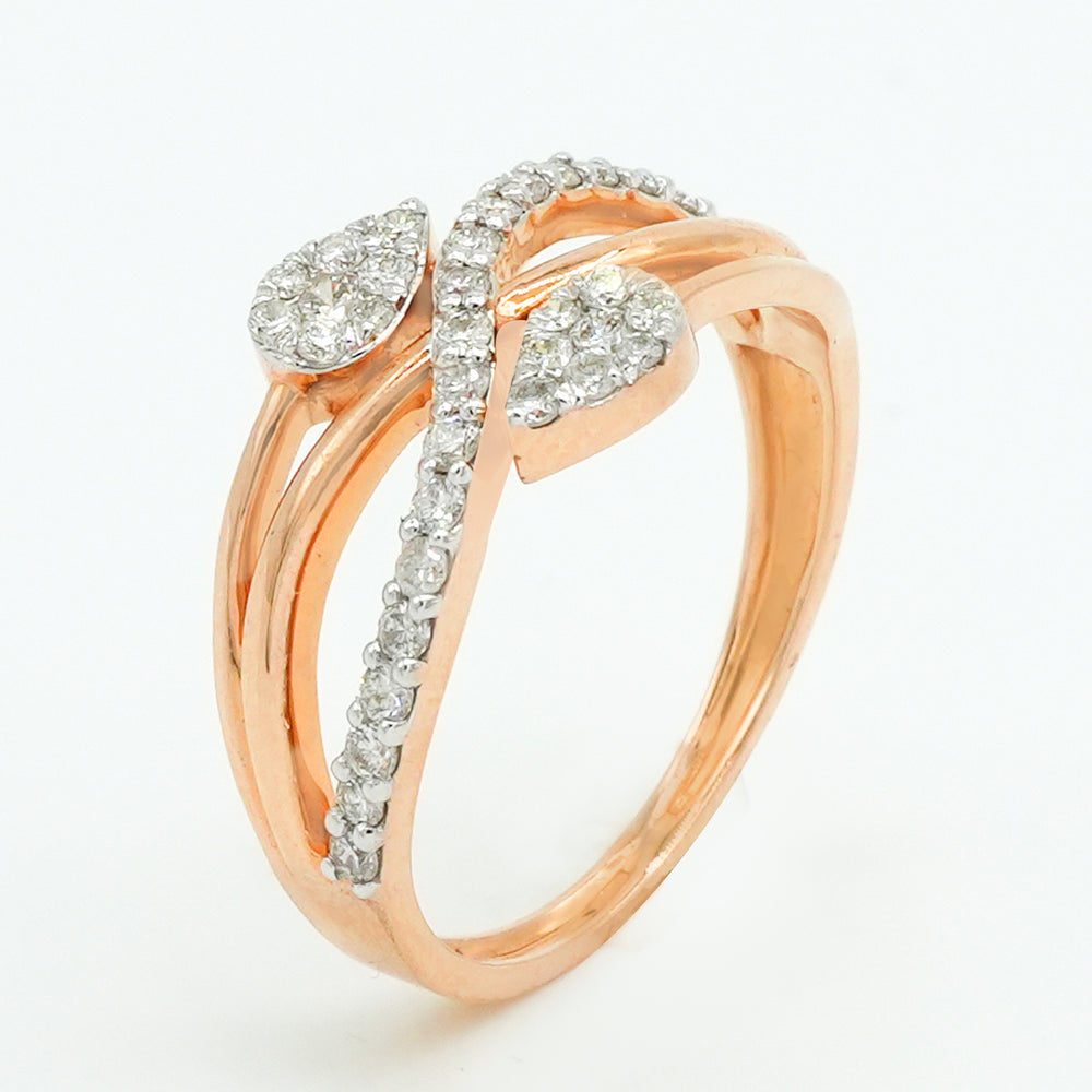 Infinity Leaf Diamond Ring