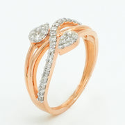 Infinity Leaf Diamond Ring