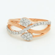 Infinity Leaf Diamond Ring