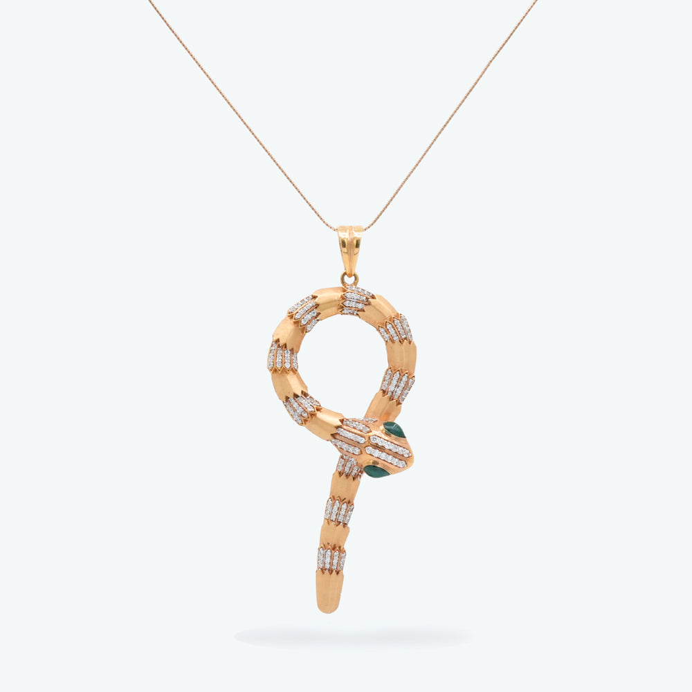 Serpent Grace Diamond Pendant