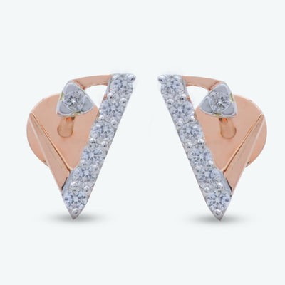 Diamond V Curve Earrings