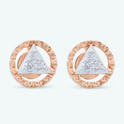 Triangle Halo Diamond Earrings