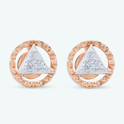 Triangle Halo Diamond Earrings
