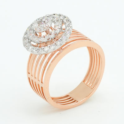 Celeste floral diamond ring